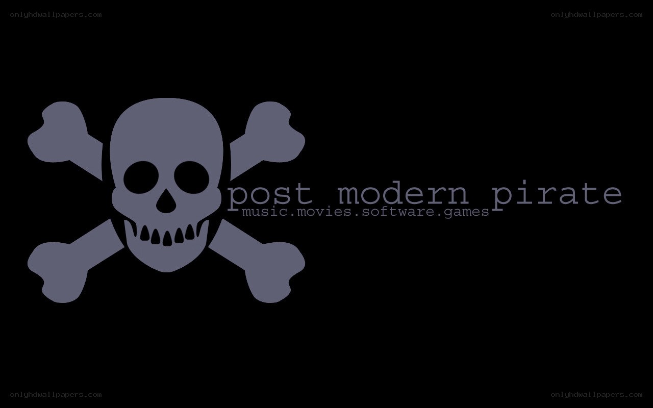 post modern pirate logo