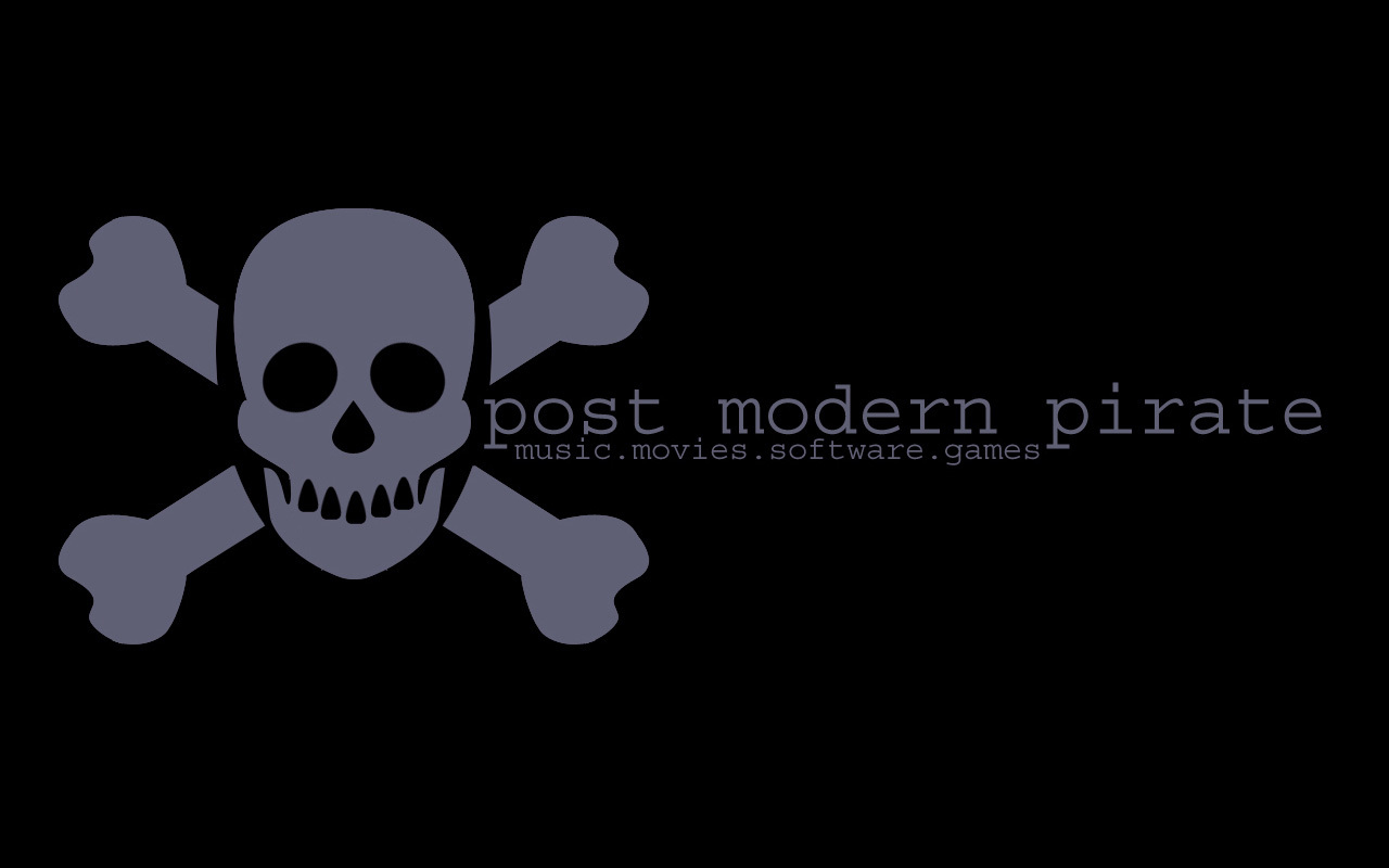post modern pirate logo