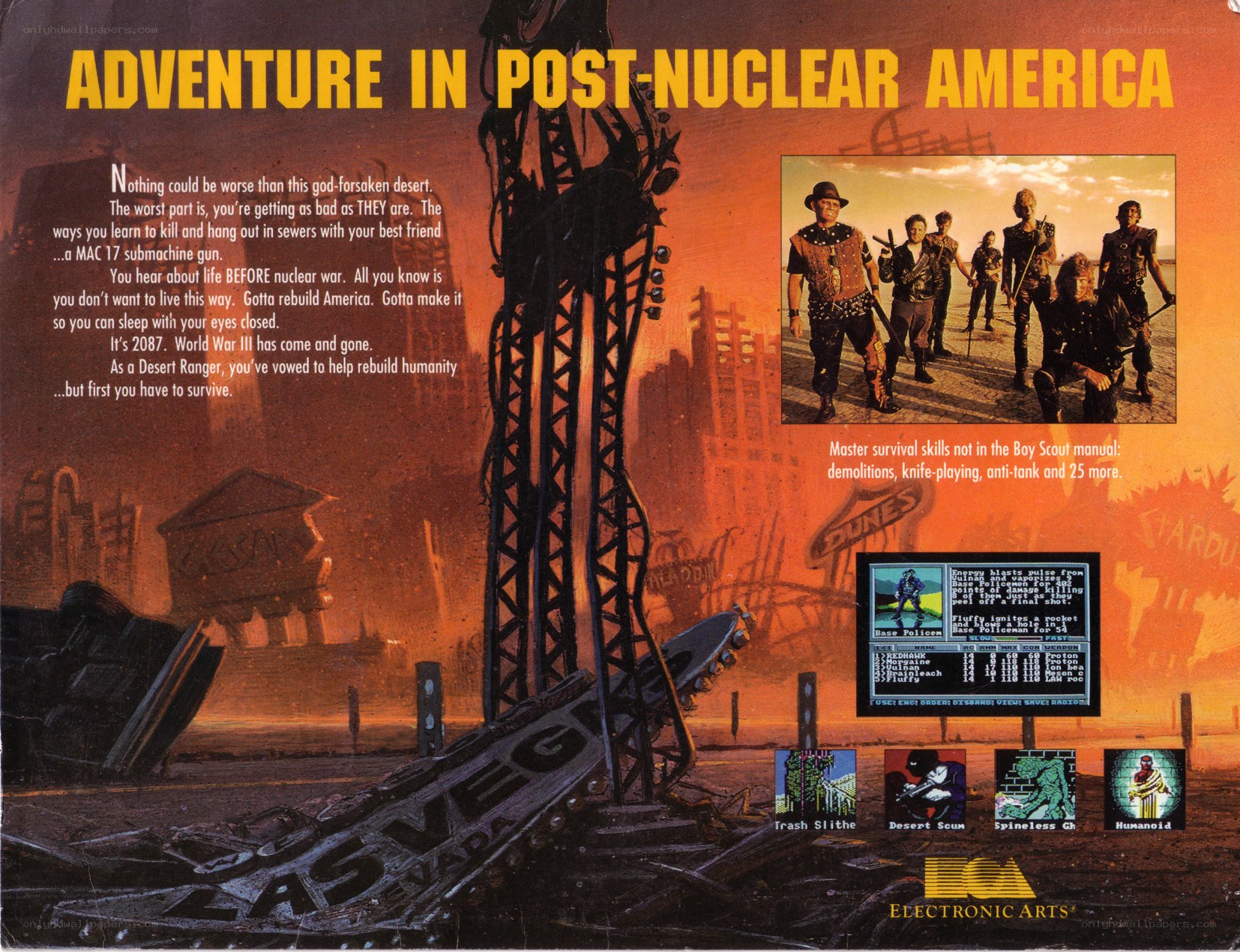 Post-nuclear adventure game