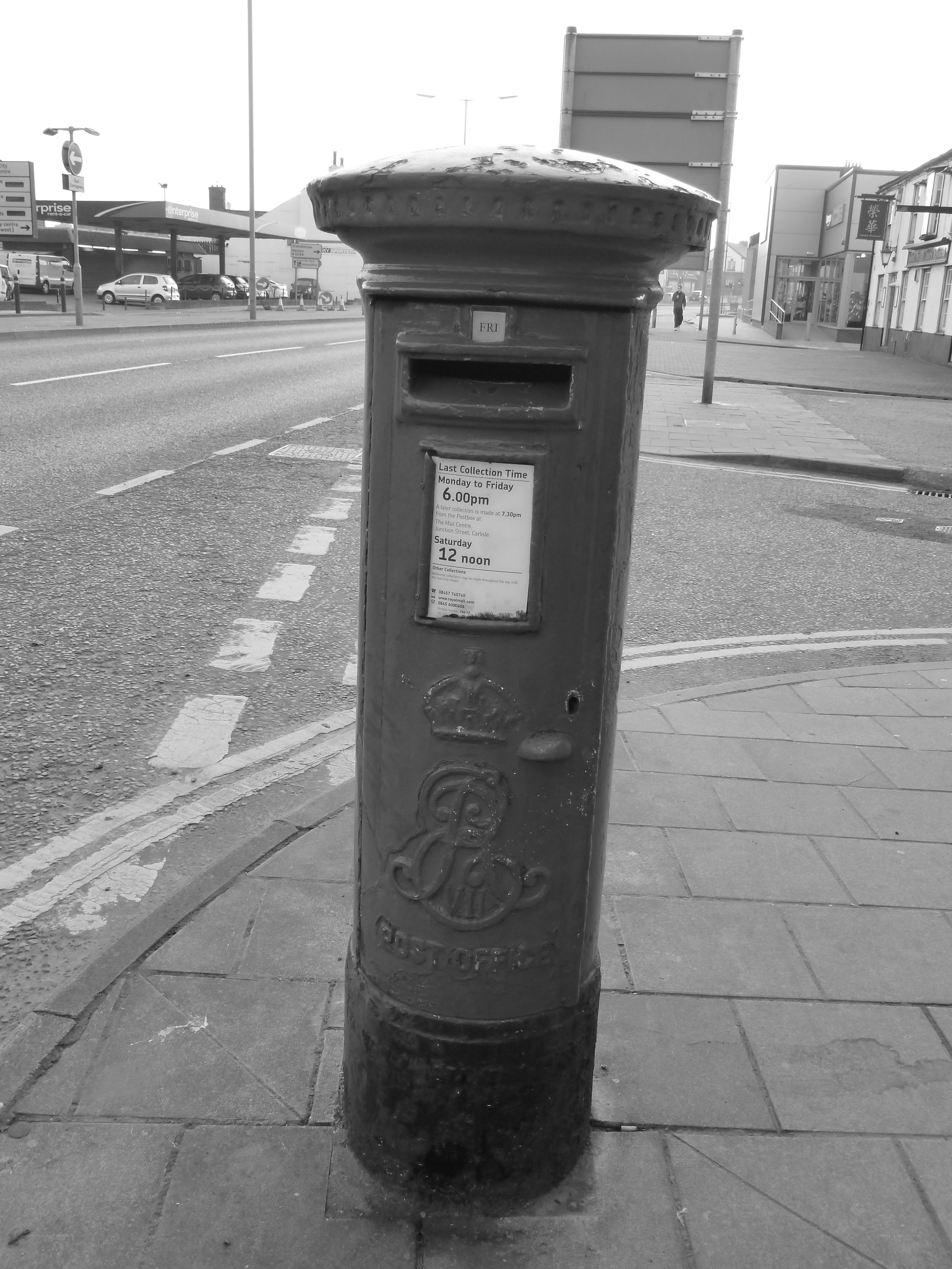 Postbox on a city street
