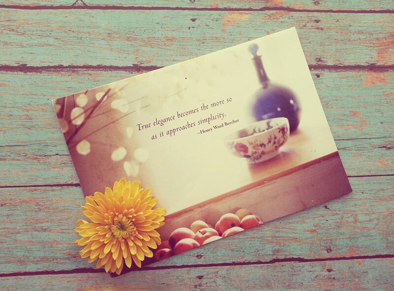 Postcard with Flower