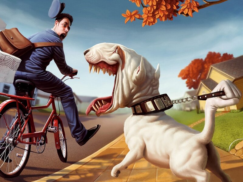 Postman vs. Giant Dog