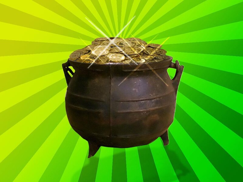 pot of gold coins