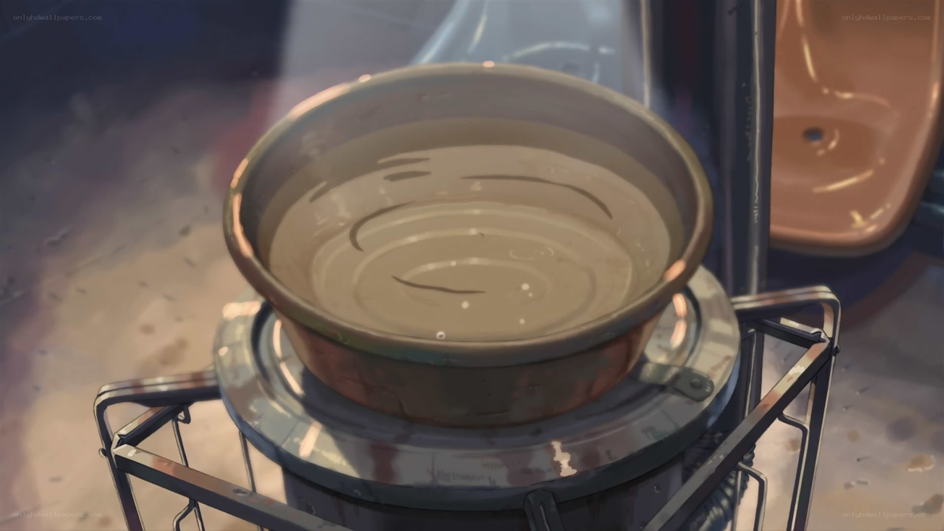 pot on a stove burner