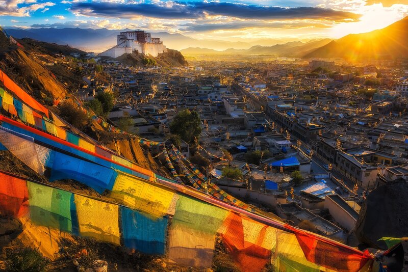 Potala Palace at Sunset — Blue