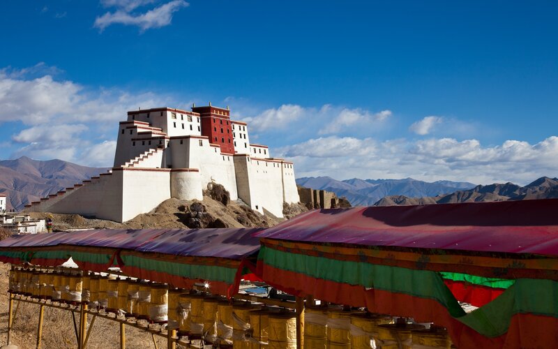 Potala Palace in Lhasa — Blue