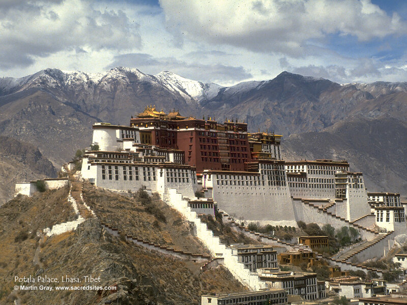Potala Palace on Hill — White, Dramatic, Afternoon