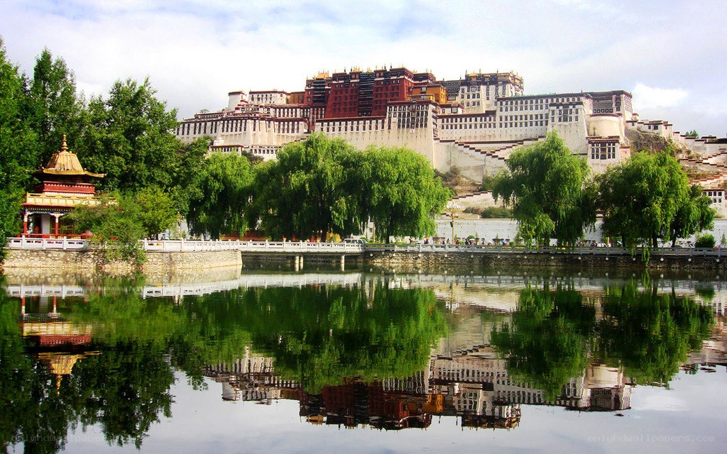 Potala Palace reflected in water