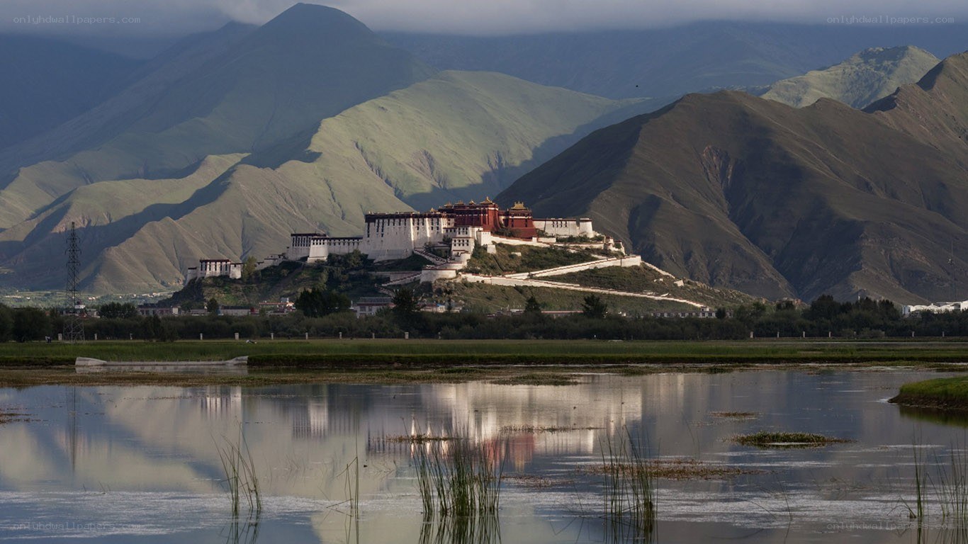 Potala Palace reflected in water