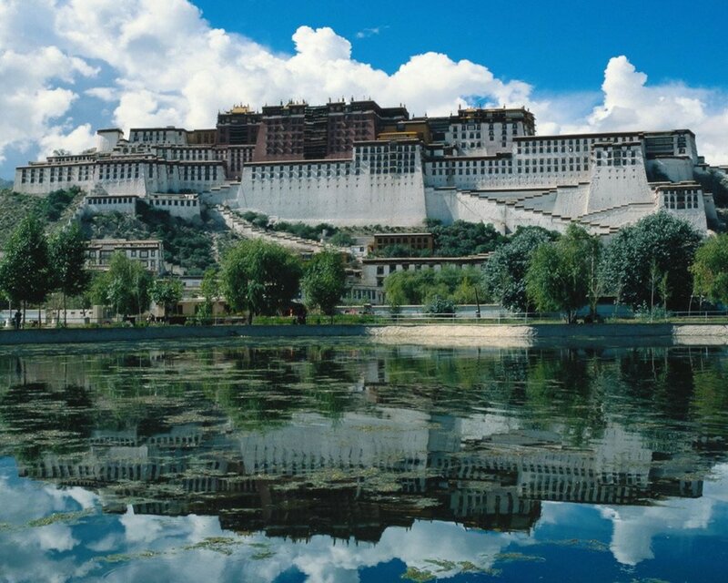Potala Palace Reflection — Blue, Serene