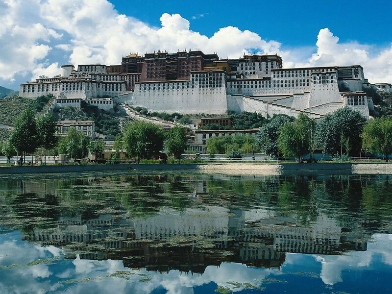 Potala Palace Reflection — Blue