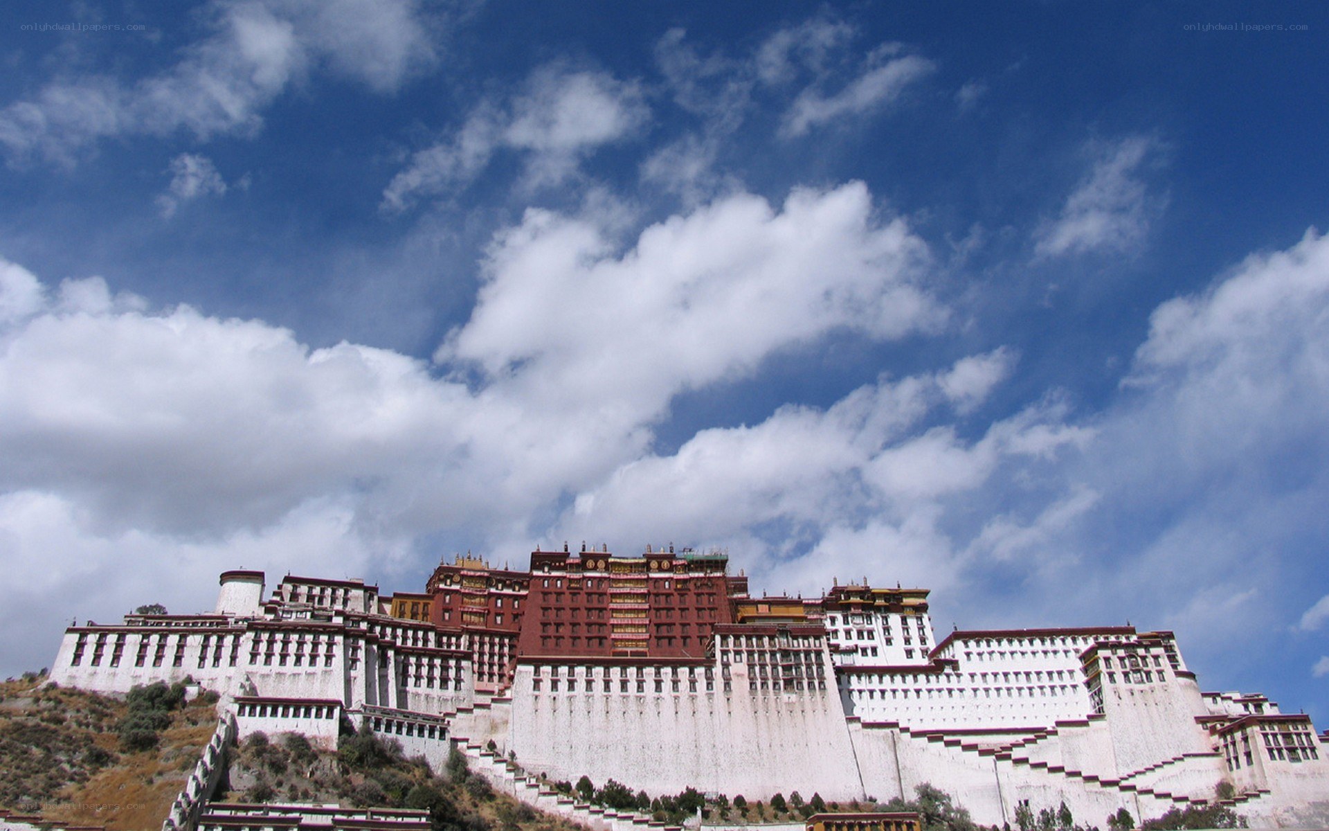 Potala Palace under blue sky