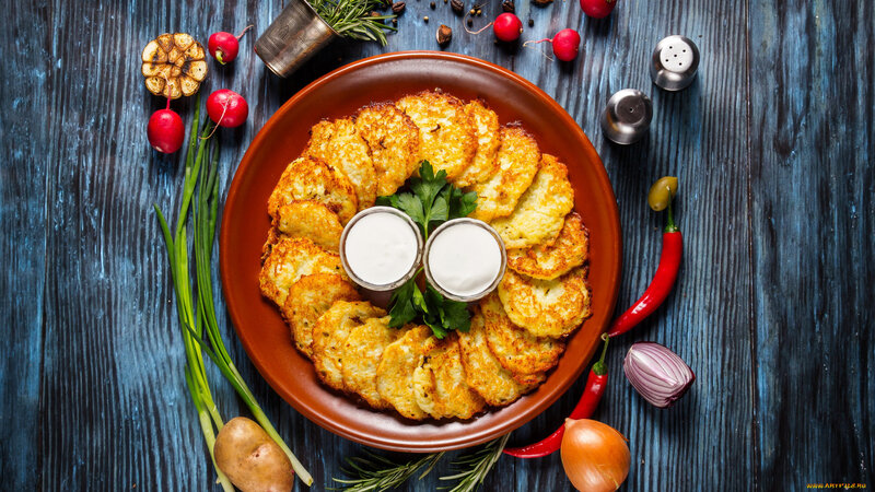 Potato Pancakes on Plate