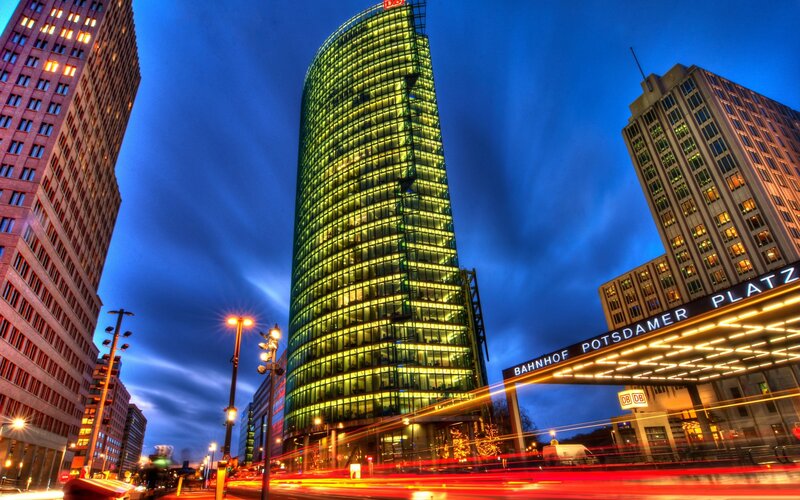 Potsdamer Platz at dusk