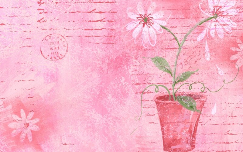Potted Flower in Pink