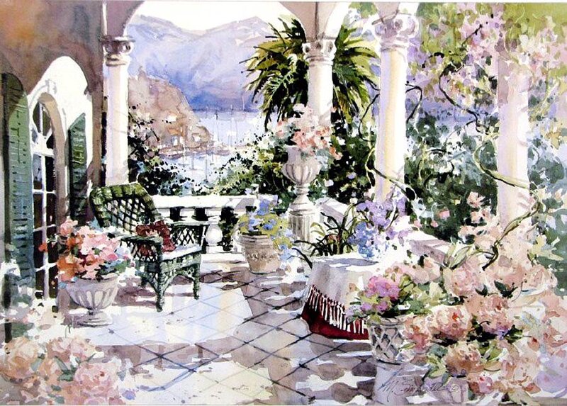 Potted Flowers on Patio