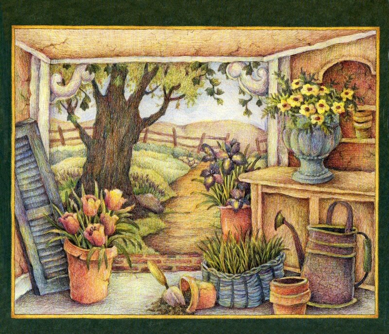 Potted Flowers on Porch