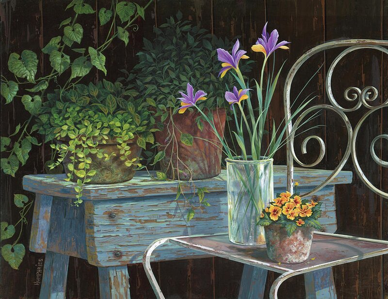 Potted Plants on Table — Green, Serene