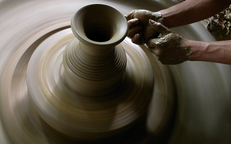 Potter Shaping Clay