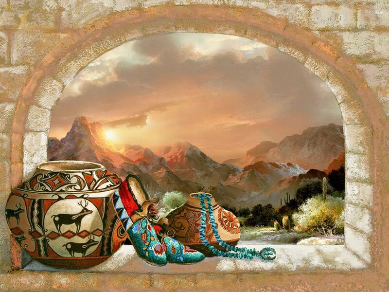 Pottery and Moccasins