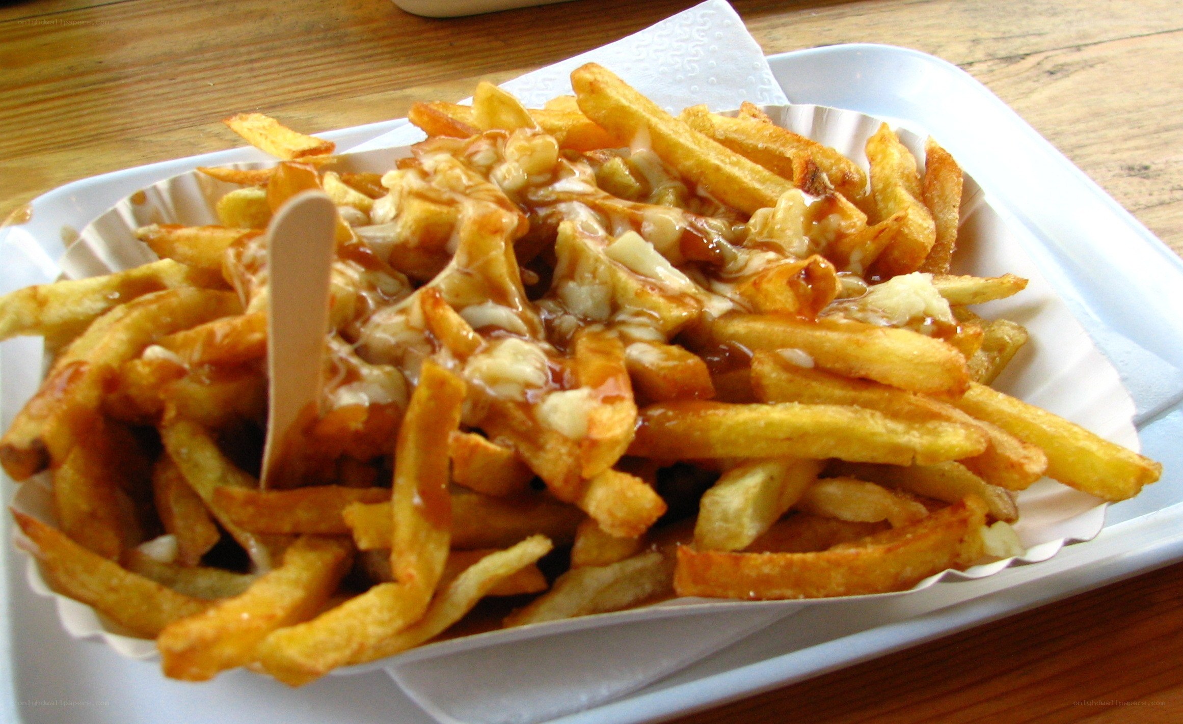 Poutine with fries and cheese
