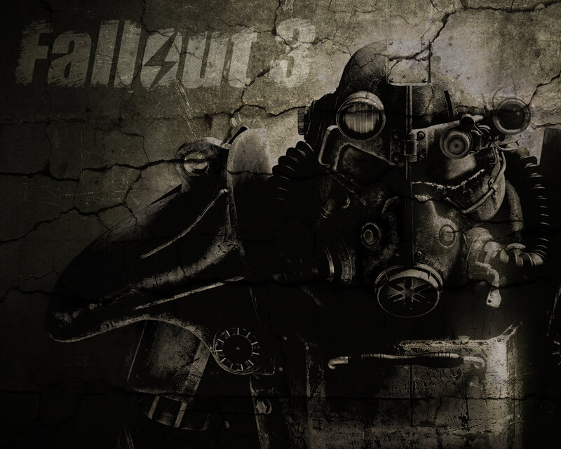 Power Armor Helmet — Black, Dramatic, Digital Art, Cracked Wall