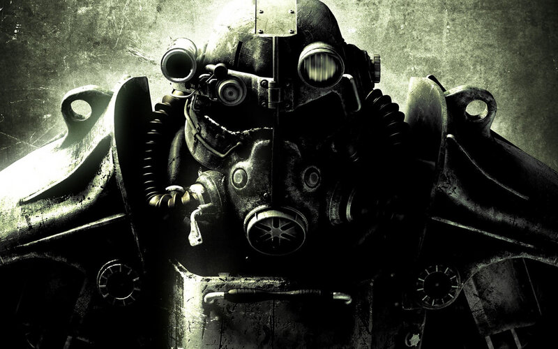 Power Armor Helmet — Black, Dramatic, Digital Art, Gas Mask