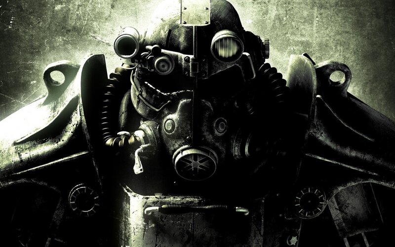 Power Armor Helmet — Black, Dramatic