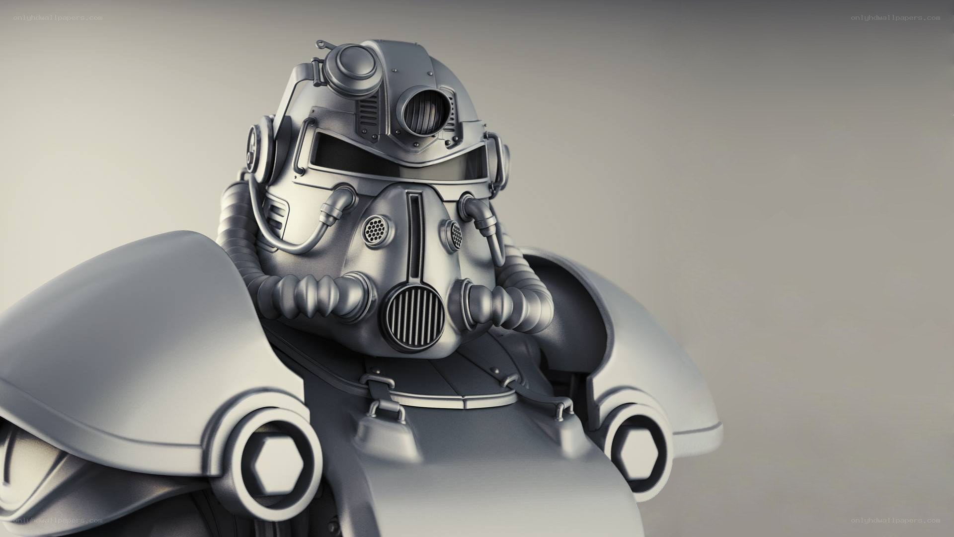 power armor helmet close-up