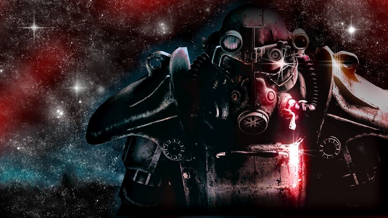 Power Armor Suit — Black, Dramatic, Digital Art, Space