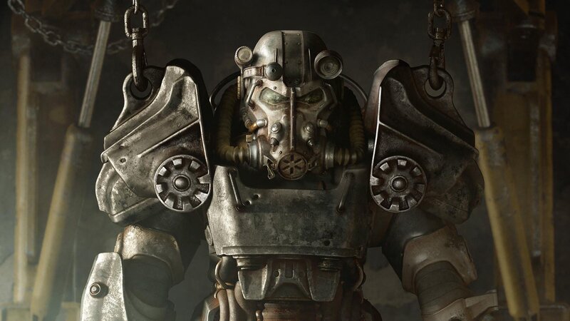 Power Armor Suit — Gray, Dramatic, 3d Render, Chains