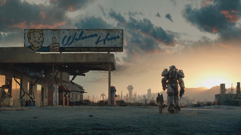 Power Armor Suit with Dog — Gray