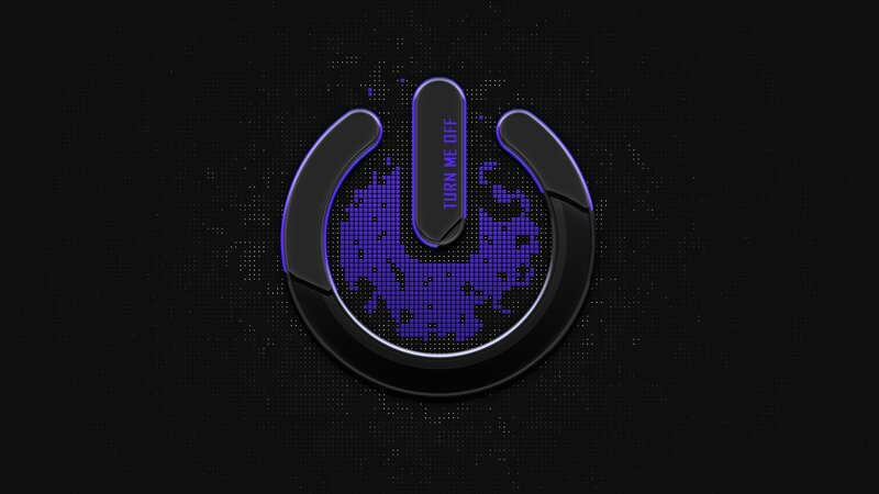 Power Button Icon — Black