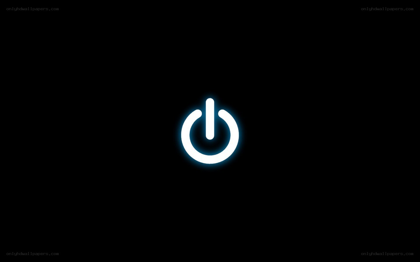 power button icon on black