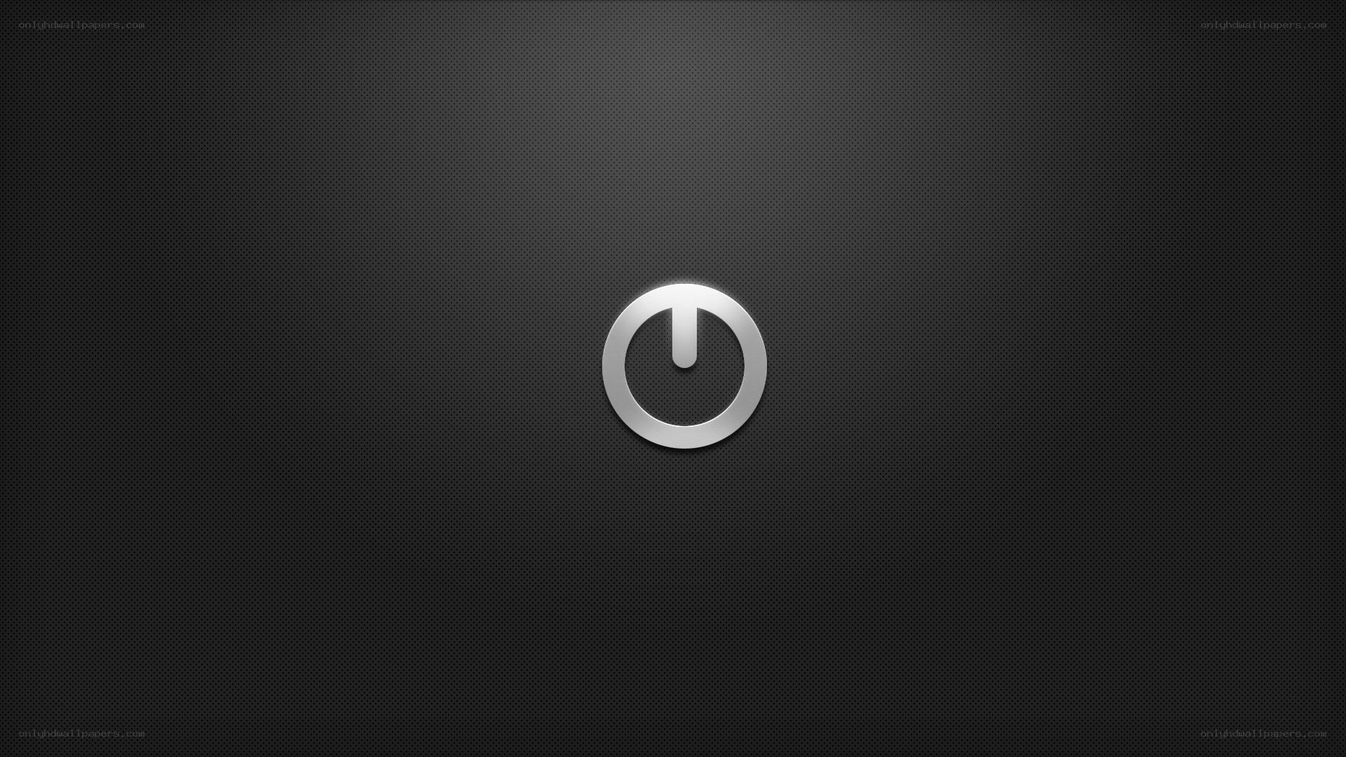 Power button icon on dark background