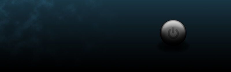 power button on dark background