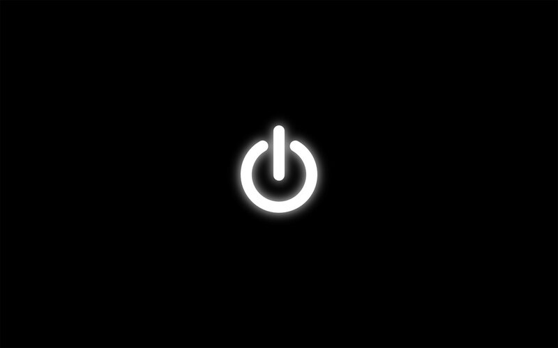 Power Button Symbol — Black, Neutral
