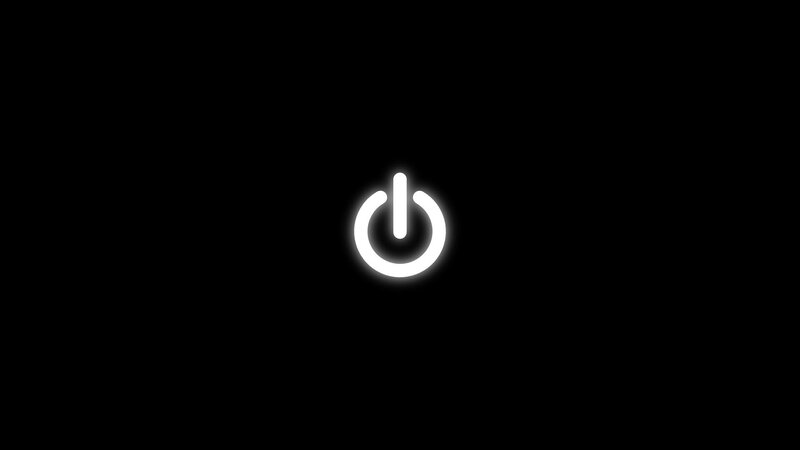 Power Button Symbol — White