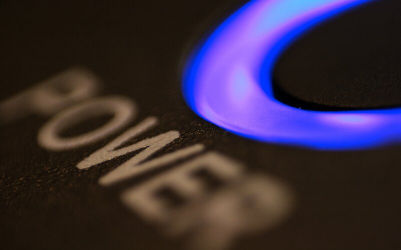 Power Button with Blue Light