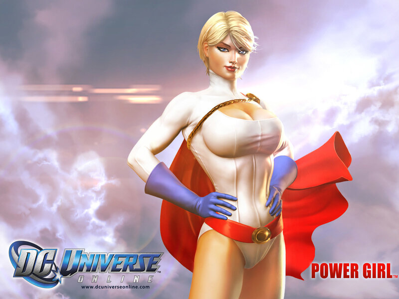 Power Girl in white suit