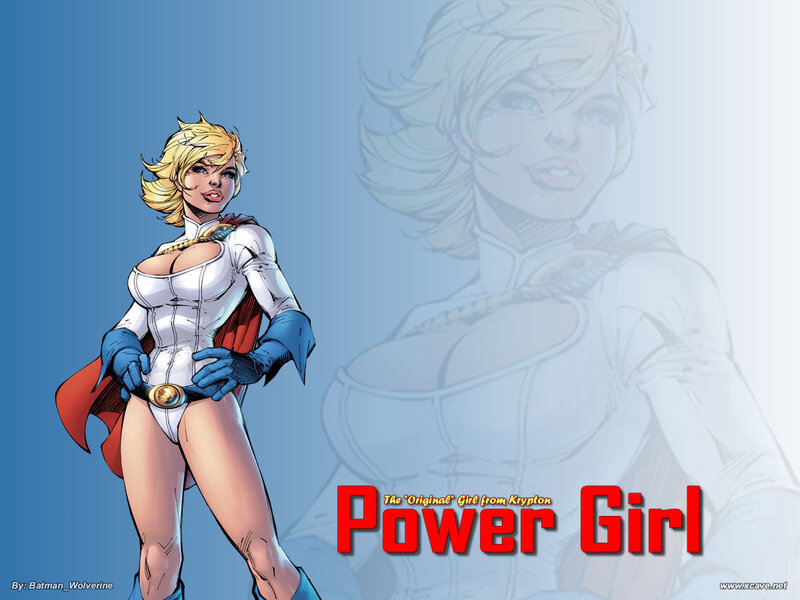 Power Girl superhero illustration
