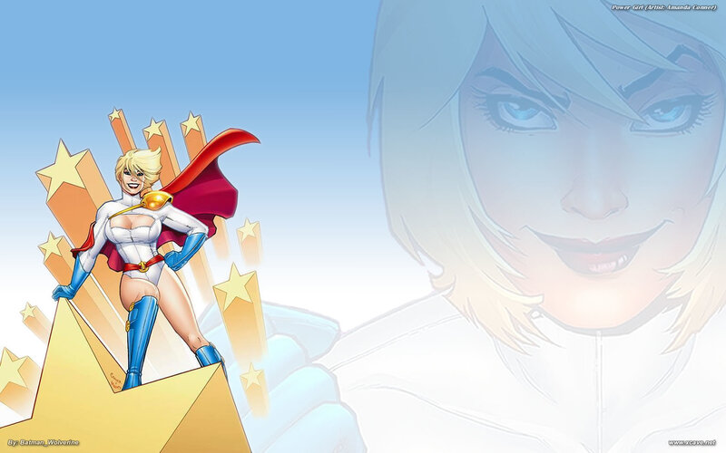 Power Girl superhero illustration