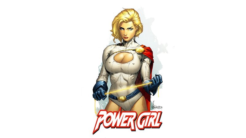 Power Girl superhero illustration