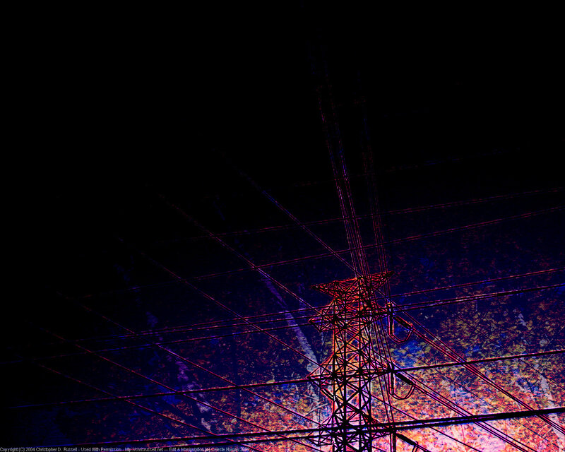 Power Line Tower — Black, Dramatic