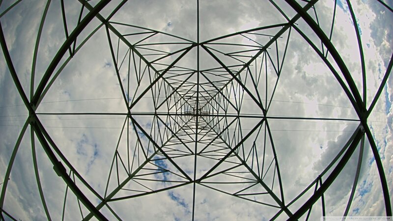 Power Line Tower — Gray