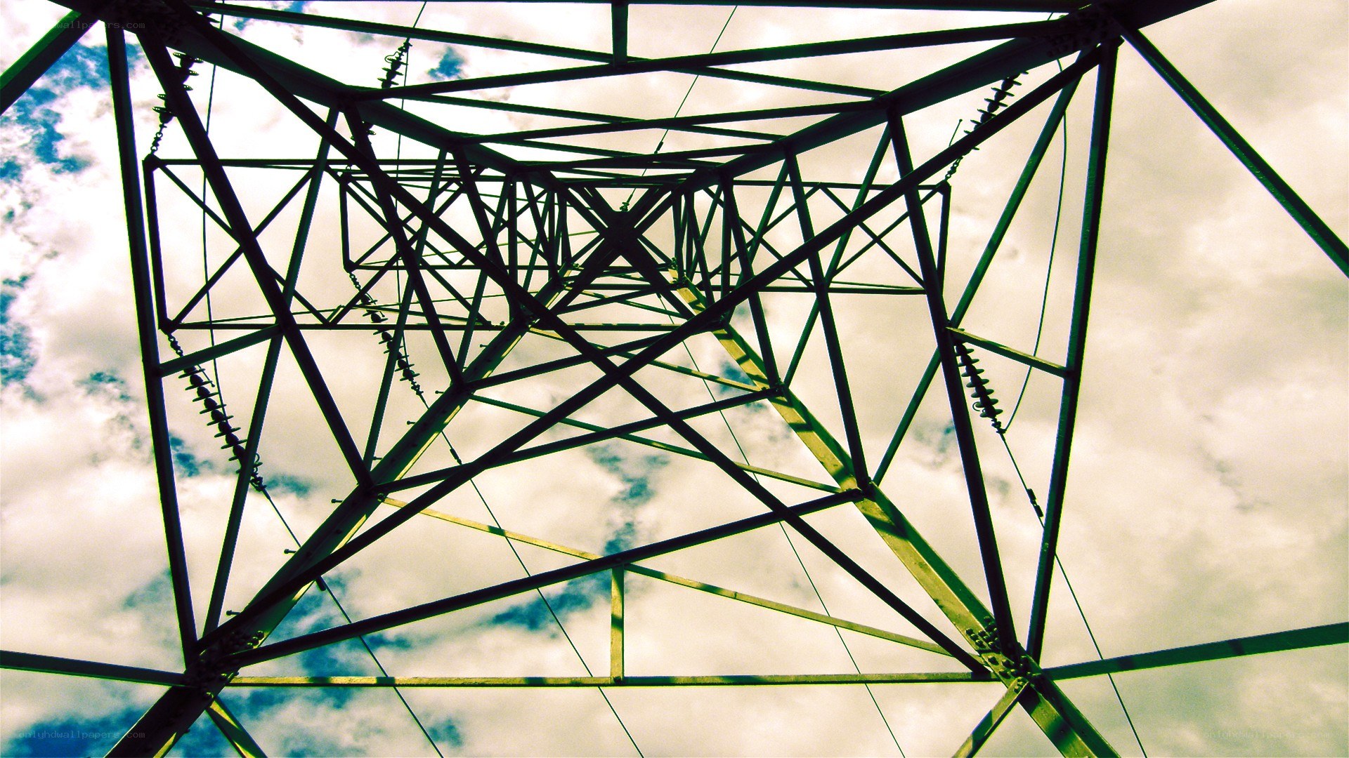 Power line tower structure