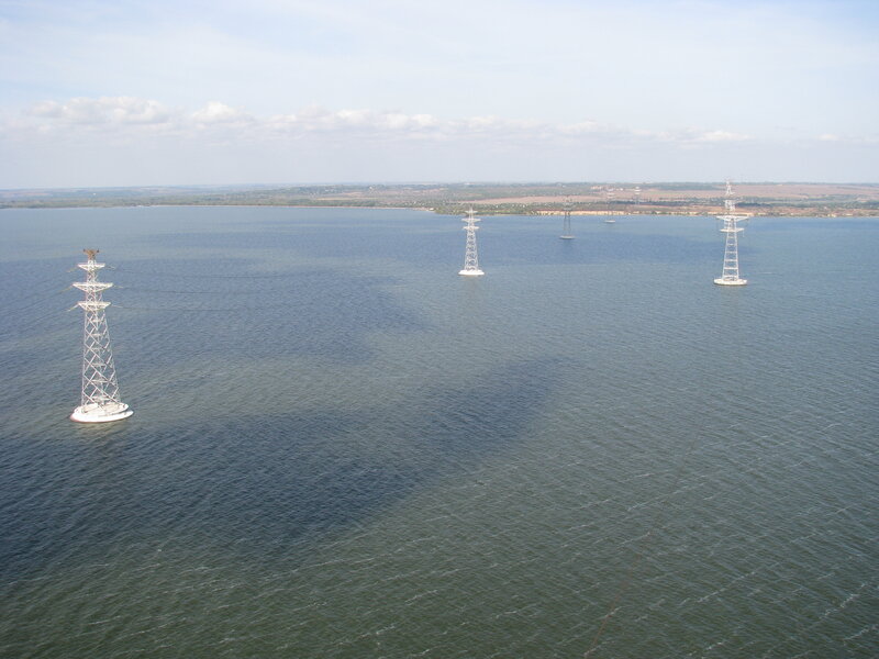 Power Line Towers in Water