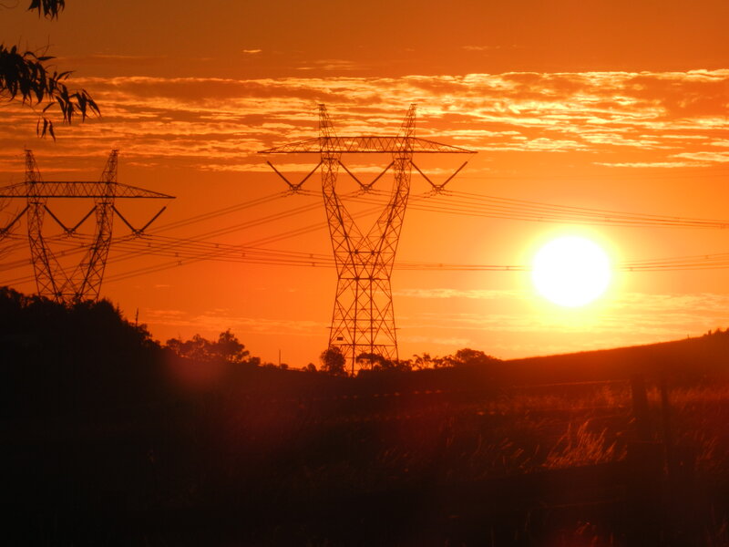 Power Line Towers — Orange