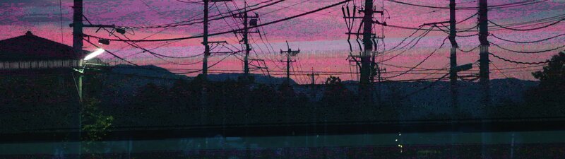 Power Lines at Dusk — Purple, Dramatic, Sunset