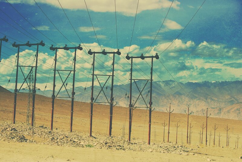 Power Lines in Desert